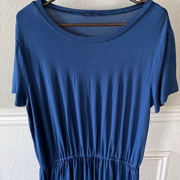 Simier Fariry Women Summer Hide Belly Work Casual Knee Blouson Dress with Pocket - Picture 9 of 13